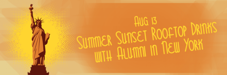 Summer Sunset Rooftop Drinks with Alumni in New York
